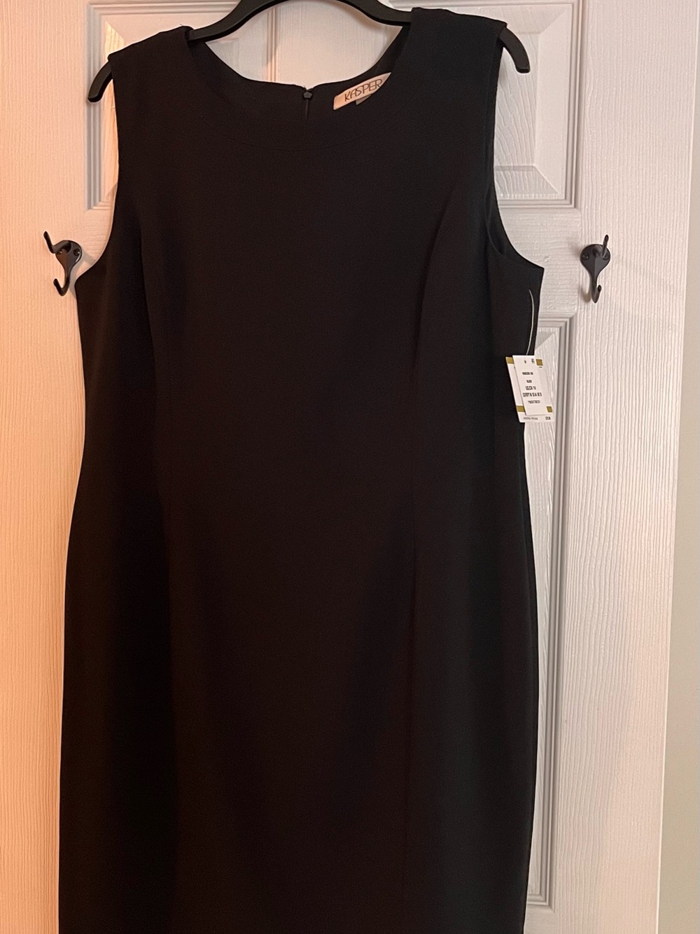 Kasper Black Sleeveless Sheath Dress